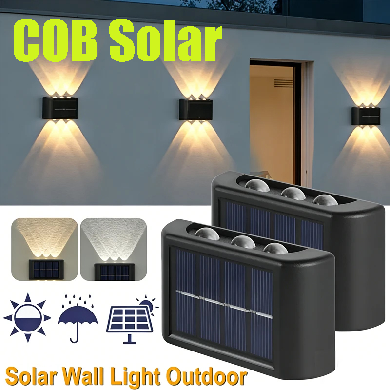 Outdoor Lighting Wall - COB Solar Wall Lamp Outdoor Waterproof