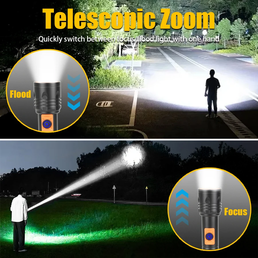High Power LED Flashlight USB  - Outdoor Lighting Lowes 评论和价格