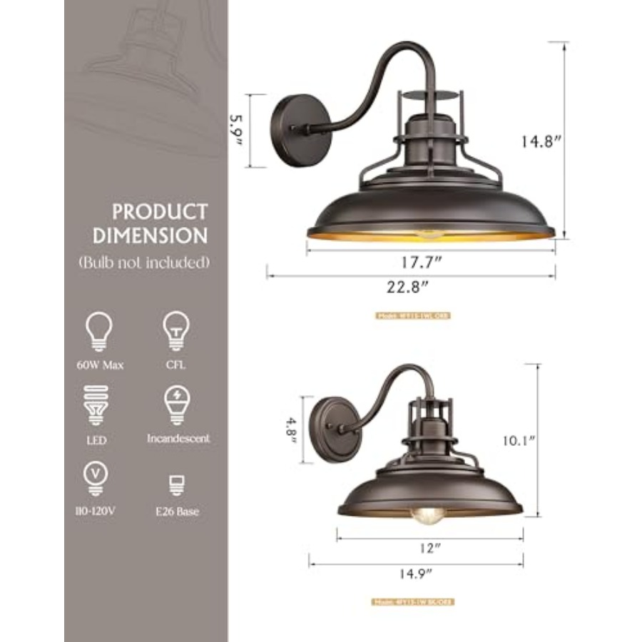 Outdoor Barn Light Fixture, Ex - Outdoor Lighting Wall 评论和价格