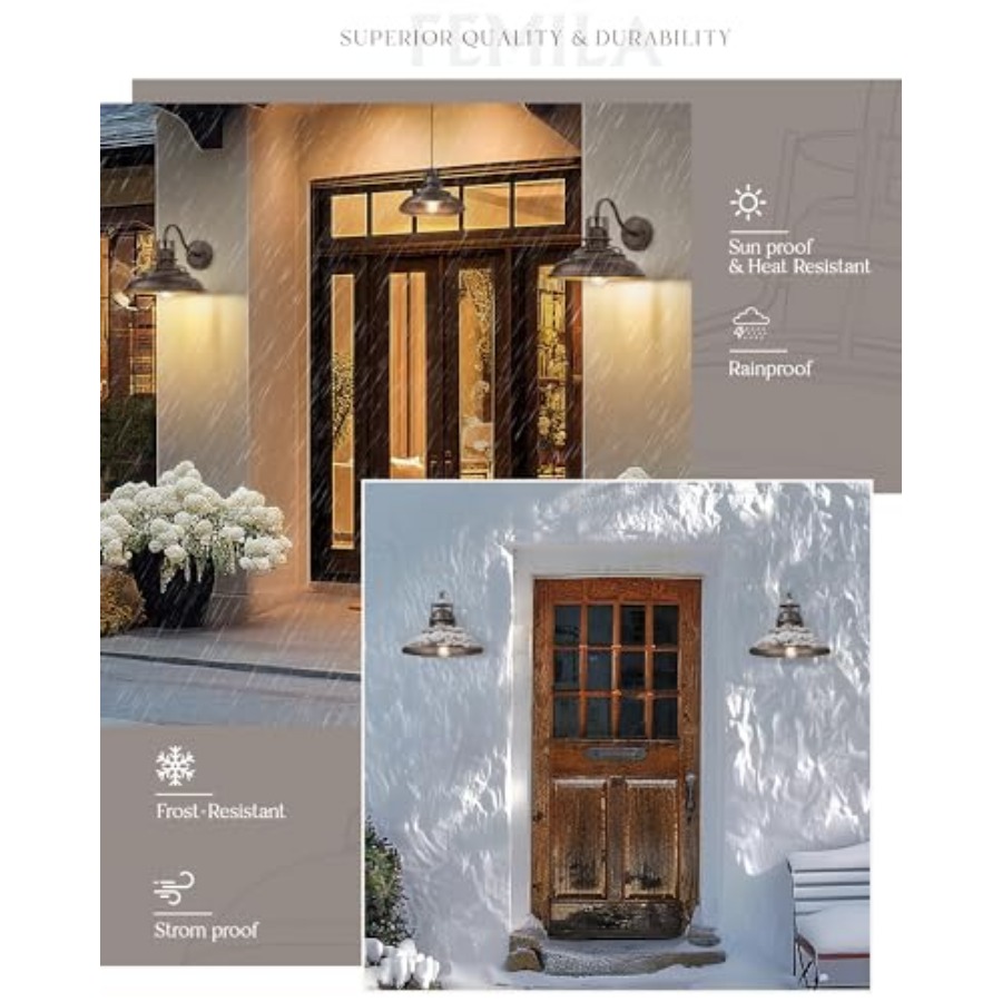 Outdoor Barn Light Fixture, Ex - Outdoor Lighting Wall 评论和价格