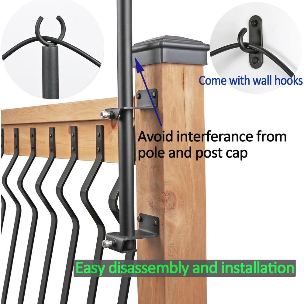 2 pack string light poles - st - Outdoor Lighting Wall 评论和价格