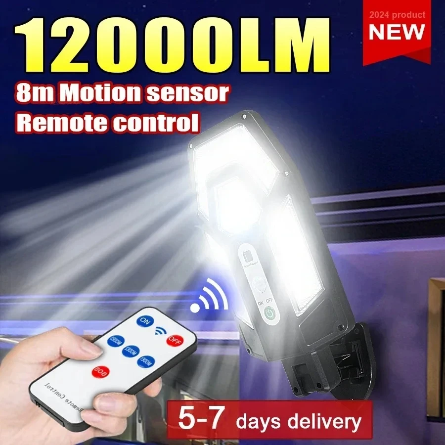 12000LM Powerful Solar Wall La - Outdoor Lighting Sensor 评论和价格