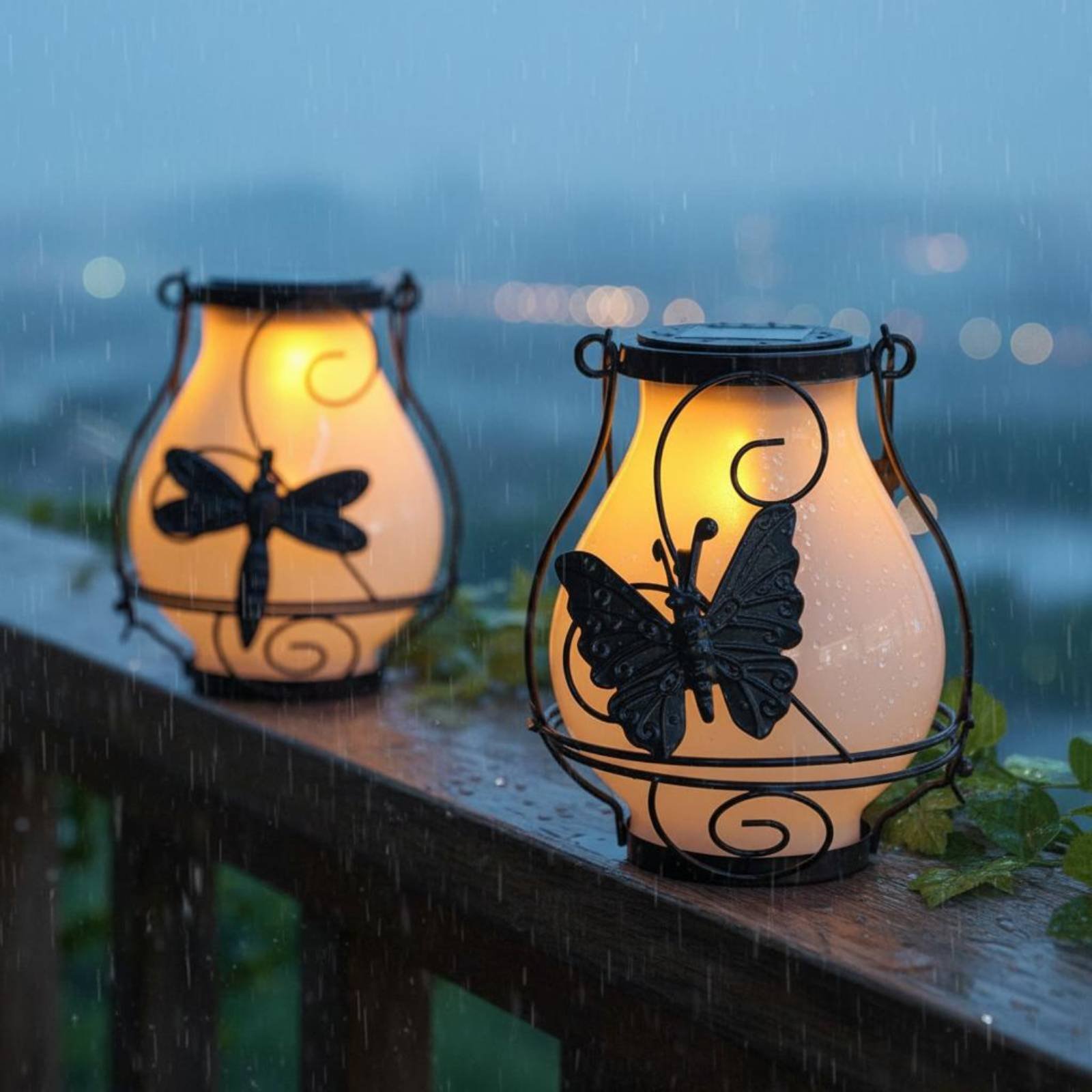 Solar Butterfly Lantern Waterp - Outdoor Lighting Wall 评论和价格