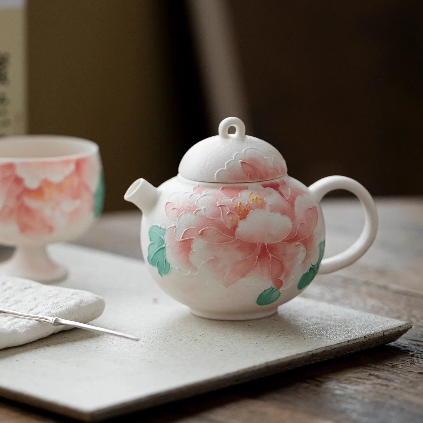 Hand Painted Light Pink Peony  - Outdoor Lighting Expressions 评论和价格