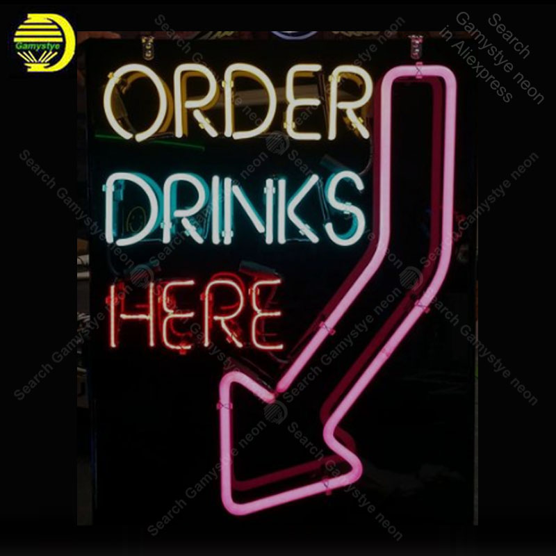 Neon Sign for Order Drink Here - Outdoor Lighting Expressions 评论和价格