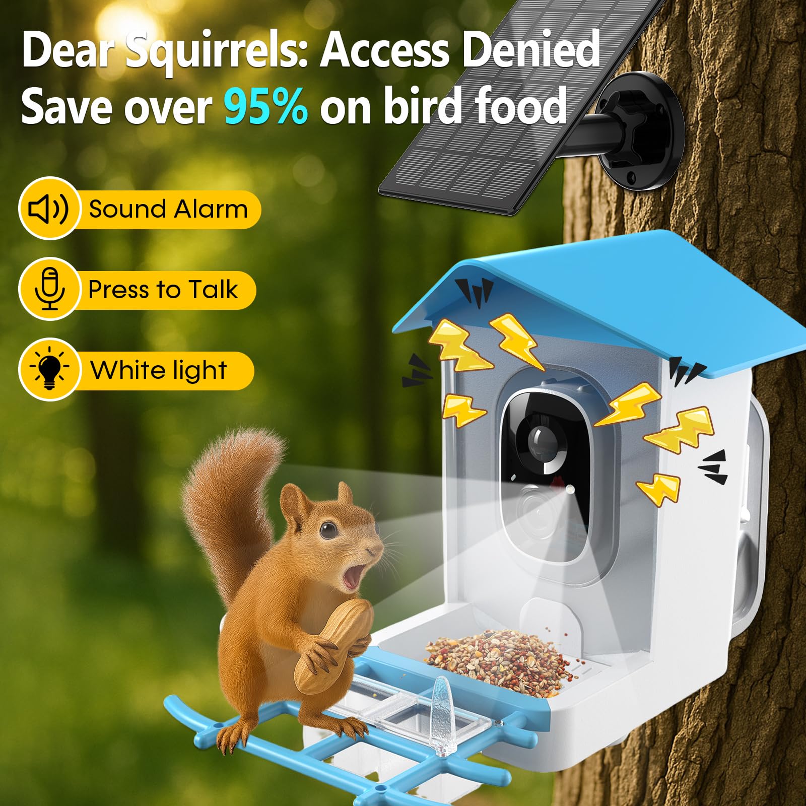 Smart Bird Feeder Camera 2K Li - Motion Sensor Outdoor 评论和价格