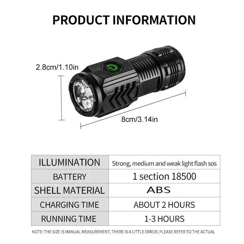 Mini 3LED Flashlight With Pen  - Outdoor Lighting Beacon 评论和价格